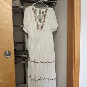 Baltic Born Santa Fe embroidered white dress Size L
